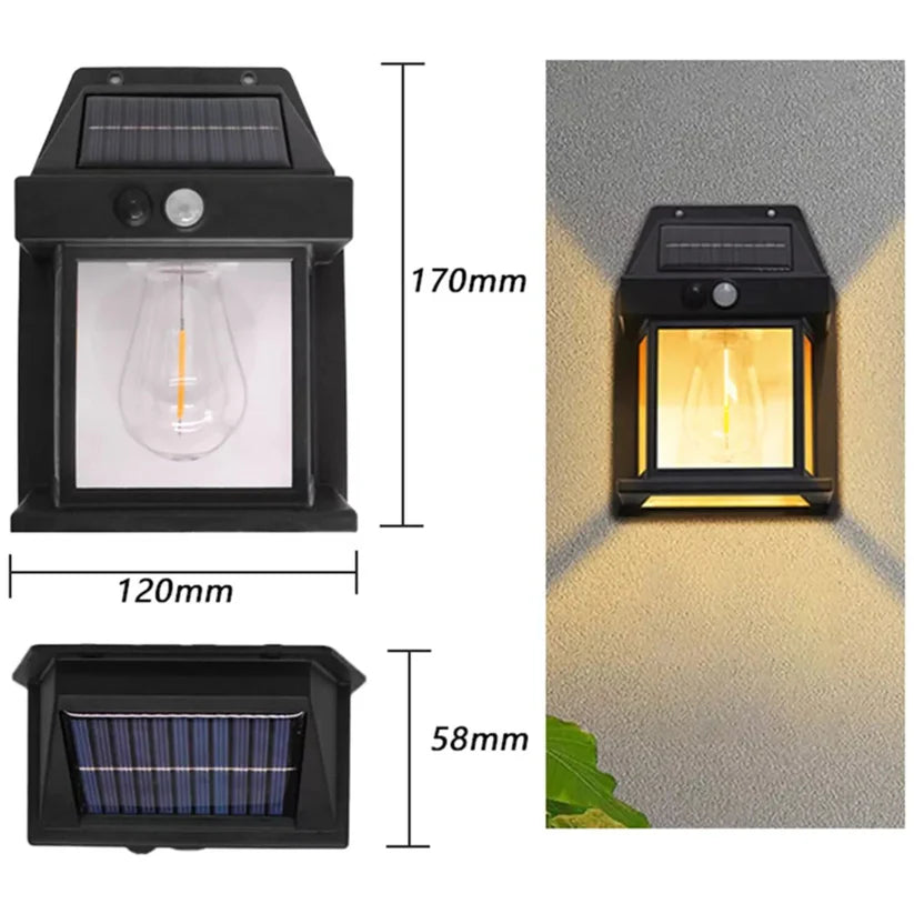 Farol Solar De Pared + Sensor Movimiento